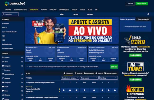 A tabela do jogo